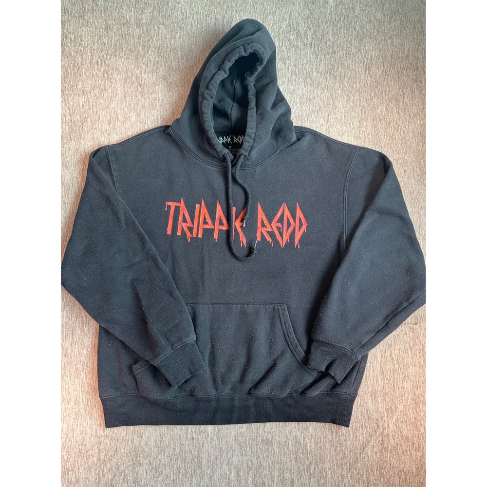 Trippie Redd Lifes a Trip Album Art Graphic Hoodie Black Red Mens Medium